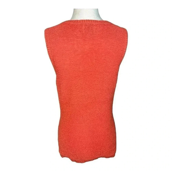 Ruby Rd Women's Large‎ Beaded Tank Top Orange Scoop Neck Sleeveless - Picture 3 of 7